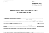 wzór wypowiedzenia umowy z Netia
