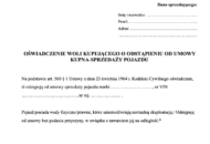 Wzór odstąpienia od umowy kupna-sprzedaży samochodu
