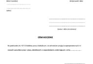 Wzór oświadczenia o odmowie przyjęcia nowych warunków pracy i płacy