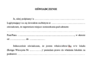 Wzór oświadczenia właściciela do zameldowania