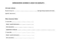 Wzór zaświadczenia o lekach do samolotu