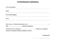Wzór potwierdzenia zamówienia