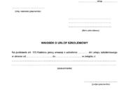 Wzór wniosku o urlop szkoleniowy