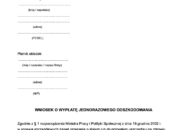 wzór wniosku o wypłatę jednorazowego odszkodowania